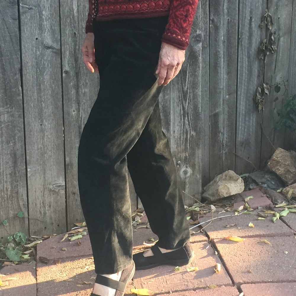 Trachten vintage black suede high top jeans from Germany
